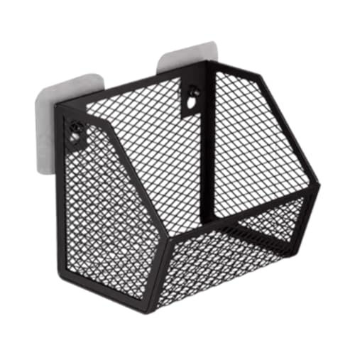 Folpus Cestas de Alambre para Colgar en la Pared, organizadores metálicos para Cocina y despensa, Negro, 14.8 X 11 X 13.5 Cm