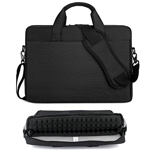 Laptop Bag 13-15.6 Lnch Laptop Sleeve Upgrade Air Bag Laptop Cases Laptop Tote Messenger Bag for Women and Men-Black