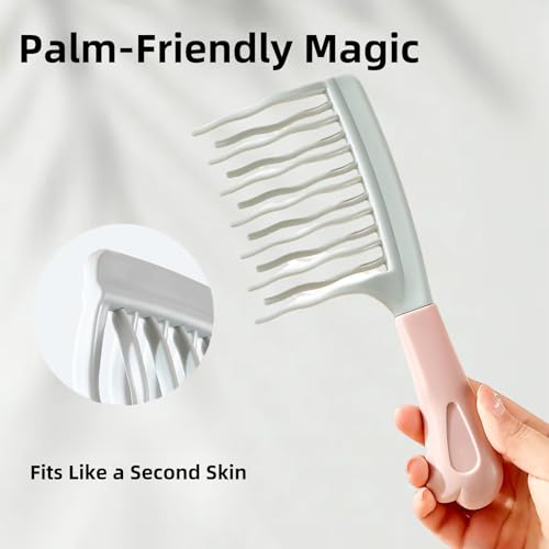 Peine de Dientes Anchos para Cabello Rizado con Mango Ergonómico miniatura 4