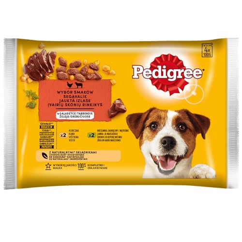 Produktbild von PEDIGREE Adult Huhn & Lamm in Gelee Nassfutter für Hunde - 4 x 100 g