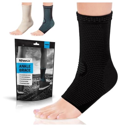 POWERLIX Ankle Brace Compression Support Sleeve for Injury Recovery, Joint Pain and More. Plantar Fasciitis Foot Socks with Arch Support, Eases Swelling, Heel Spurs, Achilles Tendon, Small