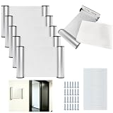 6 Pièces Plaque de Porte en alliage d'aluminium de Format A6 Couverture Transparente Adapté pour 148 Mm X 105 Mm Fixation par Vis ou Bande Adhésive