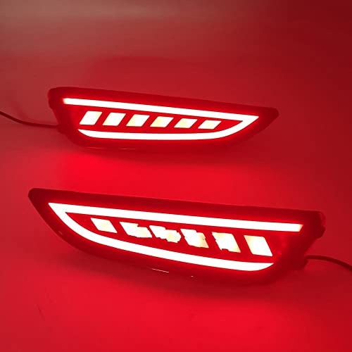 Luces traseras de coche para Hyundai Accent Hatchback 2012-2017, kit de parachoques de 2 piezas 3