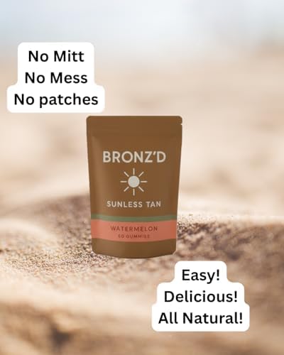 BRONZ'D Australian Sunless Tanning Gummies – The Original Tan Gummie from Australia | Astaxanthin, Beta-Carotene & Lycopene | No Streaks, No Spray, No Mess | Vegatarian, Watermelon Flavor | 60 Count — view 4