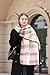 Wander Agio Warm Fashion Scarf Long Shawl Large Thick Blanket Winter Wraps Scarves for Women Faux Cashmere Plaid Milk Coffee 6