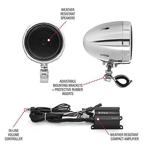 BOSS Audio Systems MC420B Speaker & Amp Package