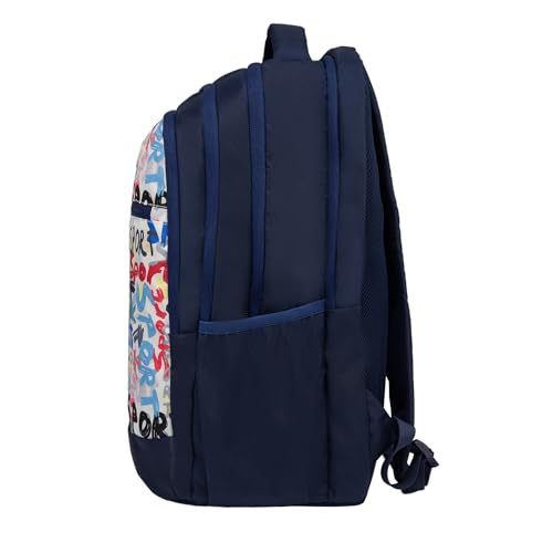 Image of F Gear Arashi Black 35L School Backpack|4 Compartments, 1 Front Pocket & water Bottle Holders|Laptop Sleeve|Ergonomic, Lightweight & Durable Design|Ideal for School, College, Work, Travel & Daily Use