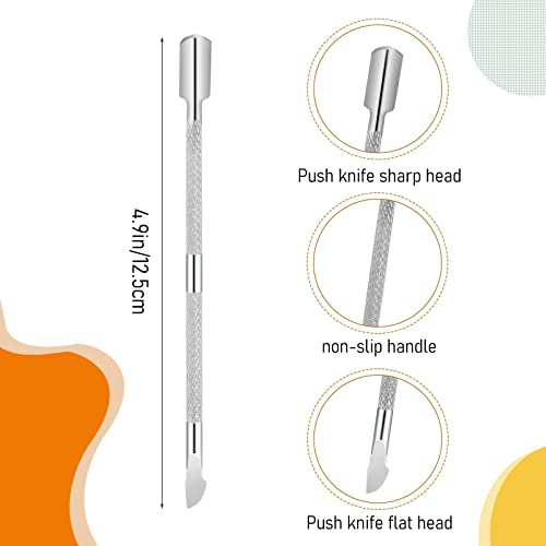 Foto von 100 Stück Nagellack Remover Pads Nail Polish Remover Wraps mit 1 Stück Nagelhaut Schieber Aluminiumfolie Nagellackentferner Hilfsmittel zum einfachen entfernen von UV-Lack oder Nagellack
