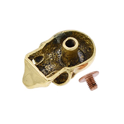 We-Buys Solid Brass Conchos Skull Leather Craft Rivet Stud Punk Screw Back Button 1 Pc #TOP3