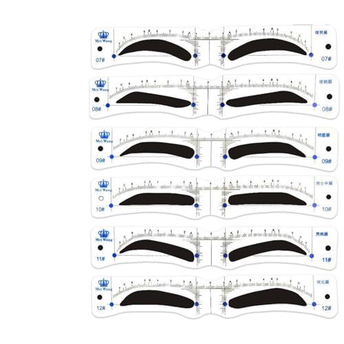 Kit Plantillas Cejas – 12 Estilos Molde Silicona Reutilizable Con Diadema Ajustable | Perfeccionador DIY Y Cuchilla Recortadora | Cejas Definidas Fácil En Casa, Set Aseo Completo