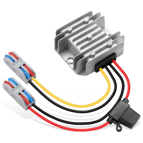 DC/DC 9-32V Auf 12V Port Konverter, Spannungswandler 12/24V Zu 12V 5A 60W MAX, Wasserdichter Buck-Wandler Mit Sicherung Und Klemmleiste, Abwärtsspannungsregler,Auto, Boot, Photovoltaik