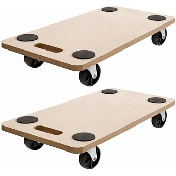 SWV Rollboard Transport Castor Furniture Roller 200 kg 58 x 30 x 12 cm Pack of 2