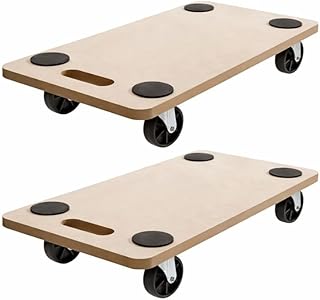 SCHEPERS (2Stück) Rollbrett Transportroller Möbelroller Roller für Möbel Transporter Tischtransportwagen max. 200kg