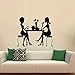 Produktbild yaonuli Mädchen Silhouette Wandaufkleber Home Decoration Wohnzimmer Schlafzimmer Wandbild Bewegliche Wandaufkleber Dekoration 42X21cm