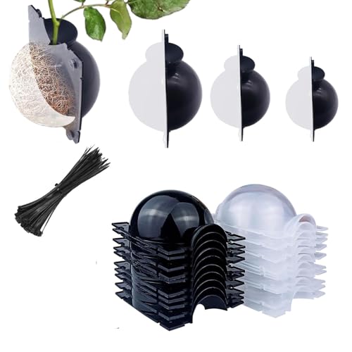 10 PCS Air Layering Propagation Kit - Reusable Half-Transparent Grafting Balls with Zip Ties, Rapid Rooter Plugs for Fast Plant Propagation, Ideal for Trees, Flowers, and Shrubs (L)