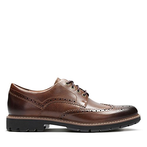 Pelle responsabile Clarks Batcombe Wing Scarpe Stringate Derby Uomo, Marrone (Dark Tan Leather), 40 EU