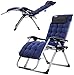 Krzesło Leżak słoneczny Krzesło wypoczynkowe z poduszkami Odchylane krzesło ogrodowe Wygodne Leżanka Zero Grawitacja Na zewnątrz Składane Regulowane rozkładane krzesła biurowe Bardzo szerokie z niebie