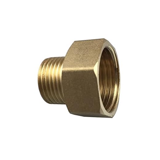 CIENCIA Messing Gewindefitting Reduzierstück 1/2" IG - 3/8" AG Gewindeadapter 1/2'' auf 3/8'' Gewinde Adapter für Brauseschlauch, SBA025A