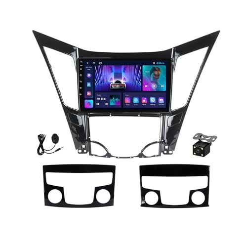 HYNMSM Estéreo para automóvil Android 12, radio para automóvil con Bluetooth, pantalla táctil de 9 pulgadas para Hyun-dai Sonata 2009 ~ 2014, reproductor multimedia de navegación GPS para automóvil,