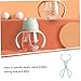 Hoement 2pcs Multi-Functional Baby Bottle Gripper Tongs Non-Slip Feeding Clamp for Nursing Bottles High Temperature Resistant Scissor Tongs for Infants