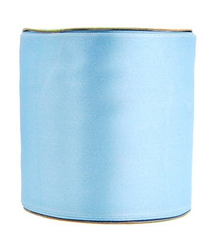 Baby Blue Satin Ribbon 3 Inch 25 Yard Roll for Gift Wrapping, Weddings, Hair, Dresses, Blanket Edging, Crafts, Bows, Ornaments; by Mandala Crafts