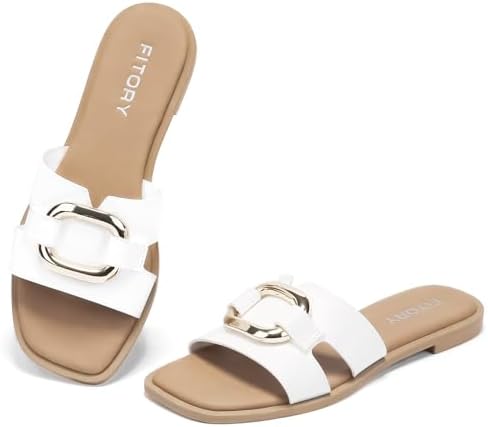 FITORY Women's Flat Sandals Fashio...