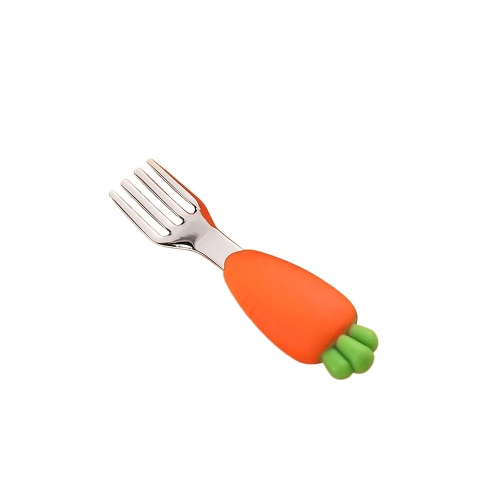 Wzptlkibad Polychrome Carrot Shaped Fork, 304 Stainless Steel Fruit Dessert Utensil