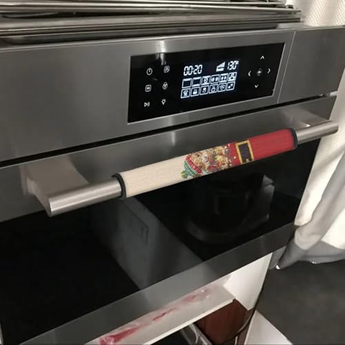 Image of Christmas Refrigerator Door Handle Covers Highland Cow Kitchen Appliances Gloves Fridge Microwave Dishwasher Door Cloth Protector, Catches Drips,Smudges&Fingerprints Dust Covers