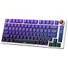 FKZ YK82 Aluminum Mechanical Keyboard,75% Gasket Mount Hot Swap Tri-Mode Wireless BT5.0/2.4GHz/USB-C Custom RGB Gaming Keyboard with Gradient Side Printed Keycaps Knob for PC/Mac Gamer (Purple)