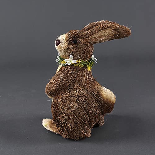 Lapins en Paille Cadeau de Pâques Idéal Décoration Ferme - 6