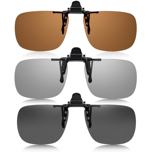 MOAZIFI 3 Stück Clip-On Polarisiert Sonnenbrille, Uv400 Sonnenbrille Über Normale Brille, Sonnenbrillen Aufsatz Brille, Clip On Sonnenbrille, Sonnenbrillen Clip Für Brille, Für Brillenträger MOAZIFI 3 Stück Clip-On Polarisiert Sonnenbrille, Uv400 Sonnenbrille Über Normale Brille, Sonnenbrillen Aufsatz Brille, Clip On Sonnenbrille, Sonnenbrillen Clip Für Brille, Für Brillenträger