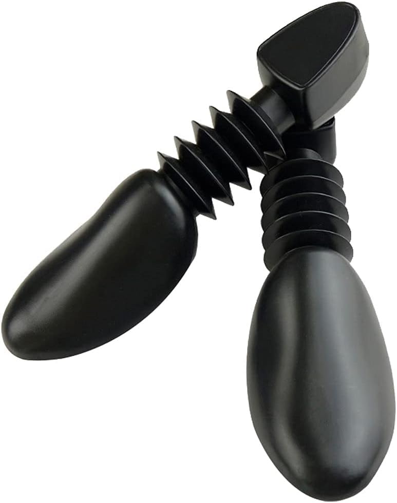 Plastic Spring Shoe Tree Stretcher Lightweight Automatic Boot Holder Shaper Support for Men and Women, 5 Pairs (40~45|Black)
