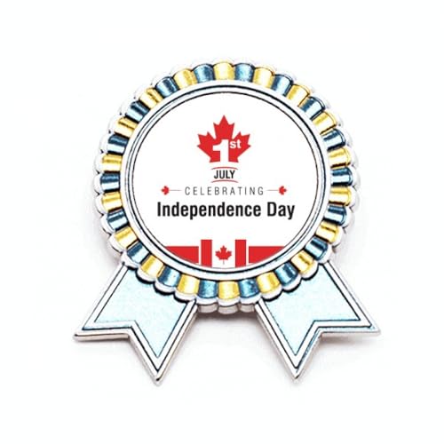 Broche drapeau d'érable en métal de taille M au fini remarquable