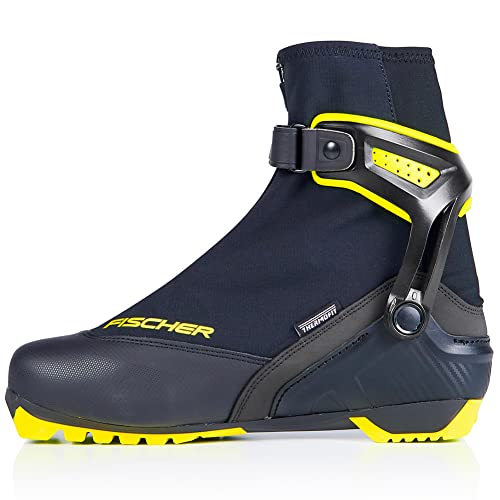 Fischer Unisex Winter Sports Cross Country Skiing Light Race Secure Fit Lace Up Rc5 Combi Boots, Black/Yellow, 45 #TOP2