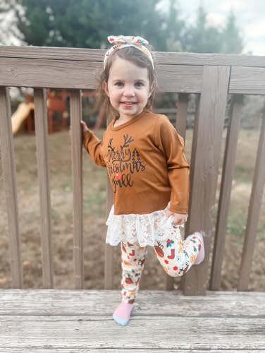 Image of HIHA Toddler Little Girls St.Patrick's Day Outfit Love Letter Print Dress Tops Pants Set
