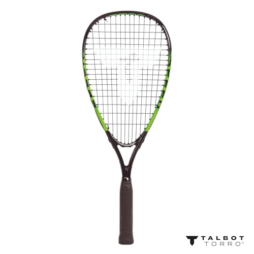 Talbot-Torro Speed-Badminton Set Speed 5500, 2 handliche Alu-Rackets 56,5cm, 6 windstabile Bälle, im trendigen Rucksack, limegrün-schwarz, 490115