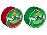 Duck Brand Color Duct Tape Christmas Holiday Combo 2-Pack, Red and Green, 1.88 Inches x 20 Yards Each Roll, 40 Yards Total