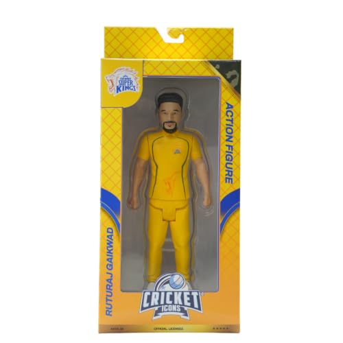 Image of Action Figure, IPL Edition, 7 Inch Ruturaj Gaikwad | 360 Rotatable Head, Cricket Player for Fans & Collectors