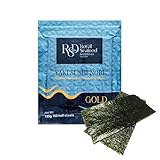 RSF – Sushi Nori Seaweed Sheets – 100 Half Sheets – Roasted Organic Nori for Sushi Rolls, Snacks, Wraps, Onigiri – Dried Seaweed for Soup, Keto, Vegan, Gluten-Free