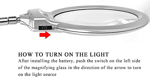 Lampe loupe de bureau 2X 5X avec lumière et support flexible