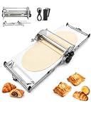 forplubossmmp Commercial Electric Dough Sheeter Machine, Automatic Dough Roller Laminator with 2–30mm Adjustable Thickness, Foldable Countertop Design, for Pizza, Pastry, Croissants, Bakery