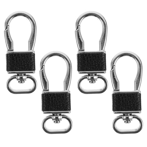 minkissy Llavero para Hombre Mosquetón de Aleación de Zinc y Cuero PU, Fácil de Usar y Resistente, Adecuado para Llevar Llaves Bolsillo o Colgado del Pantalón