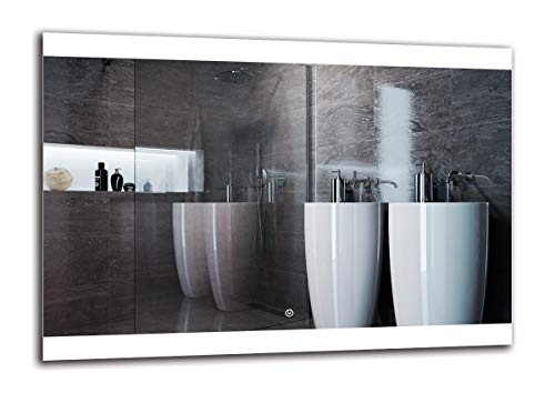 Espejo LED Deluxe - Dimensiones del Espejo 100x70 cm - Interruptor tactil - Espejo de baño con iluminación LED - Espejo de Pared - Espejo con iluminación - ARTTOR M1ZD-26-100x70 - Blanco frío 6500K