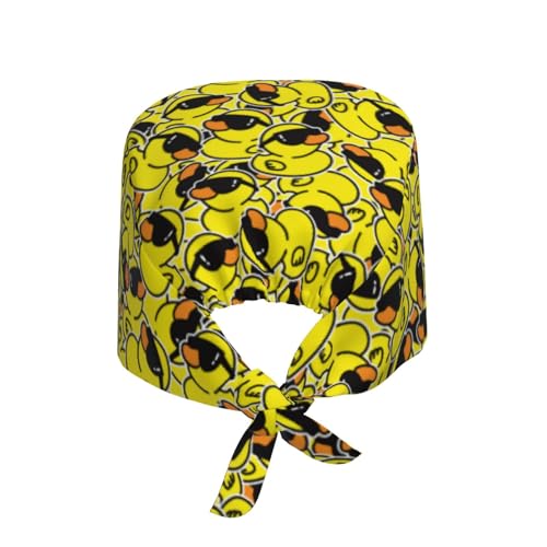 Image of Working Cap Scrub Cap with Sweatband Adjustable Unisex Women Tie Back Hat Nurse Surgical Caps