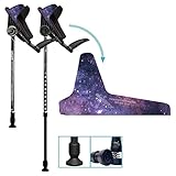 smartCRUTCH Performance Nature Series Custom Forearm Crutch with Premium Spring Loaded Flextip, 7 Design Choices, 15-90 Degree Rotation - 2 Adult Ergonomic Adjustable Walking Aids