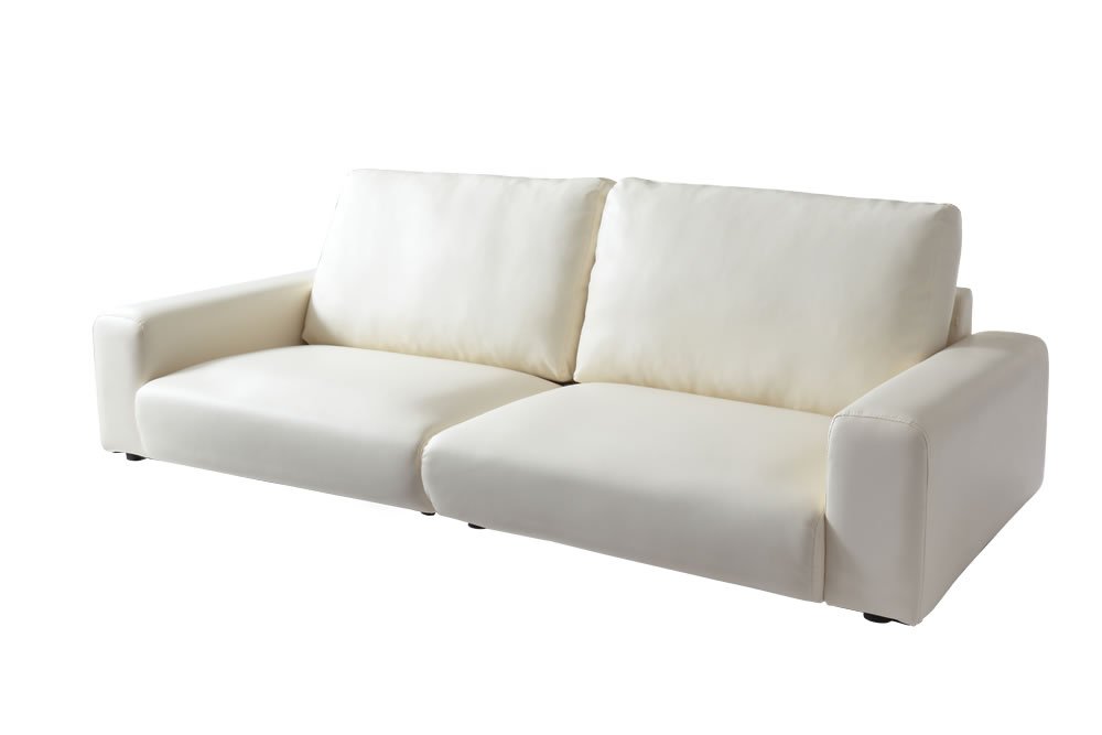 B 新品 レザー ソファ アイボリー ローソファ フロアソファ コンパクト ラブ B 新品 レザー ソファ アイボリー ローソファ フロアソファ コンパクト