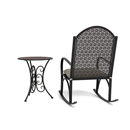 Tortuga Outdoor 2 Piece Garden Patio Rocking Chair Set, Oiled Copper #TOP1