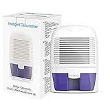 KAIKING Mini Dehumidifier, Auto Shut Off Portable Electric Dehumidifiers for Damp Air Mold Moisture in Small Closet Wardrobe Kitchen (Safe Compact Thermo-electric)