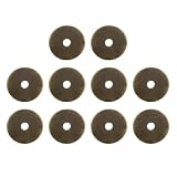 QUARKZMAN 10 Stück Schrankgriff-Unterlegscheiben 1.18 Zoll Runde Messing-Unterlegscheiben Klassische Möbeldekoration Dichtung Für Schrank Schubladen Schranktüren Hardware (Bronzeton)