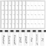 CableLabels White, 240Pcs Cable Markers, Waterproof Tear Resistant CableLabels Tags Cable Stickers Cord Wire Labels Cable Labels Write On Cable Identification Tags